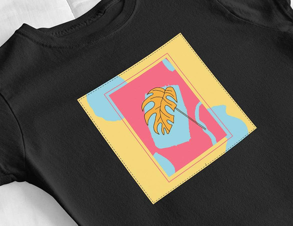 Bluzka damska z naszywką Monstera