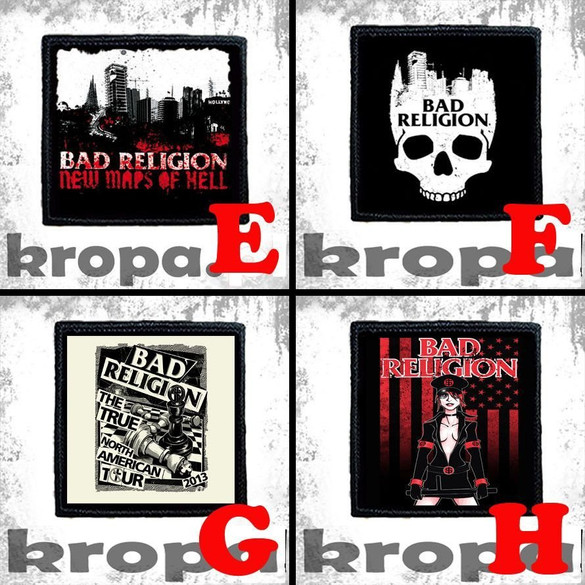 Naszywka BAD RELIGION 10 x 10 cm  Dużo Wzorów!