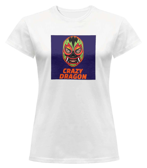 Bluzka damska z naszywką Crazy Dragon