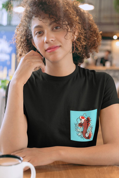 Koszulka z kieszonką JAPOŃSKI KARP KOI