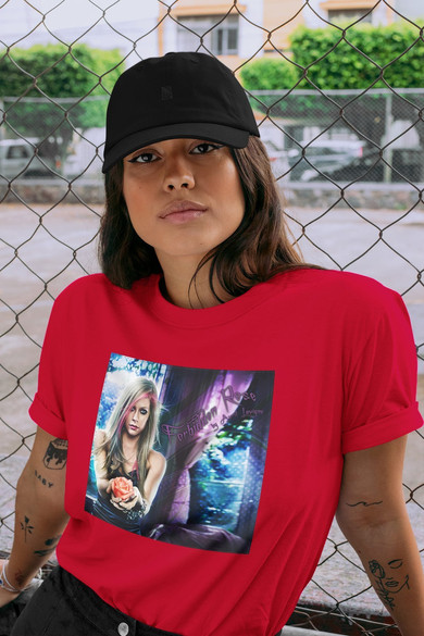 Koszulka z naszywką Avril Lavigne rose