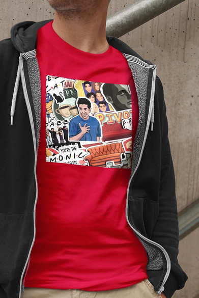 Koszulka z naszywką Friends collage