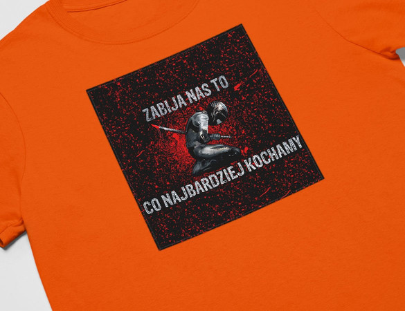 Koszulka z naszywką Lubię zapierd..lać 03