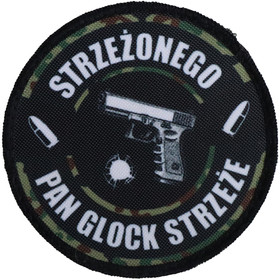 Naszywka dla strzelca Strzeżonego Pan glock strzeże 3