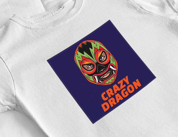 Bluzka damska z naszywką Crazy Dragon