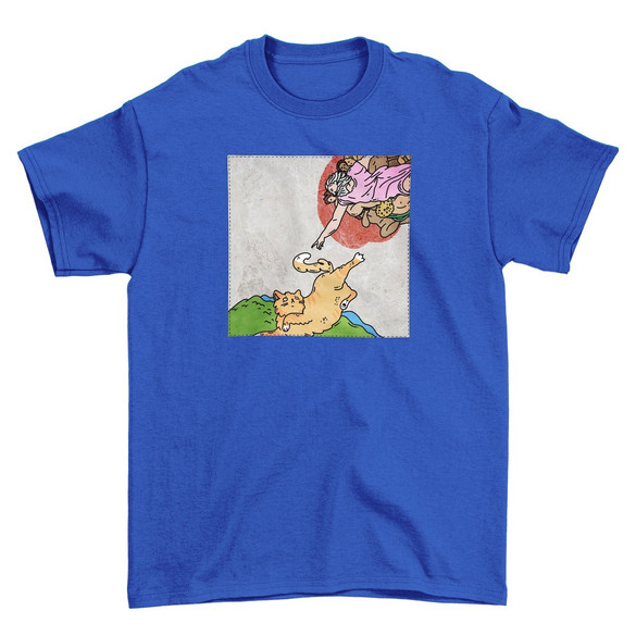 Koszulka z naszywką CAT PARODY: Stworzenie Adama