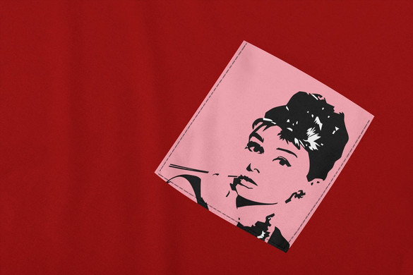 Koszulka z kieszonką AUDREY HEPBURN