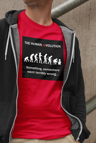 Koszulka z naszywką Human reVOLUTION