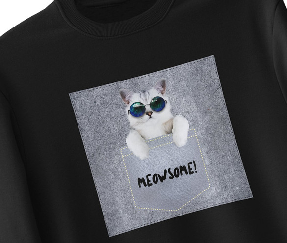 Bluza z naszywką Meowsomepocket