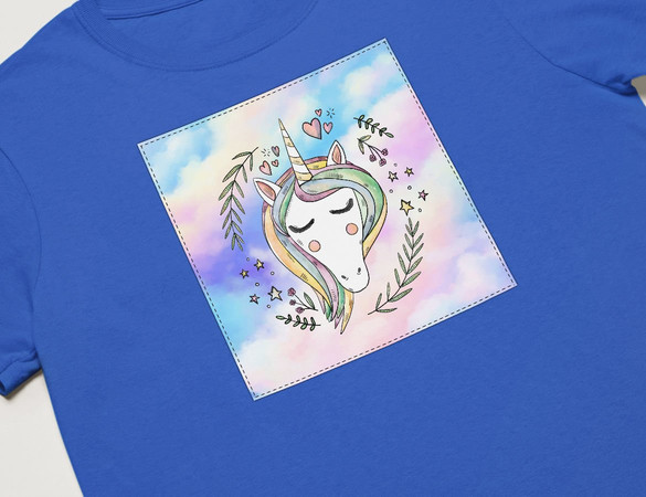 Koszulka z naszywką Unicorne 01