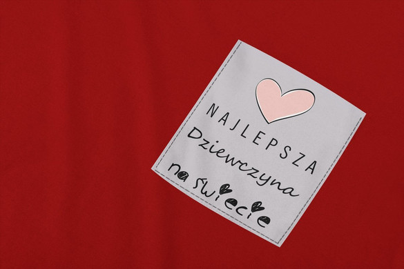 Koszulka z kieszonką NAJLEPSZA DZIEWCZYNA