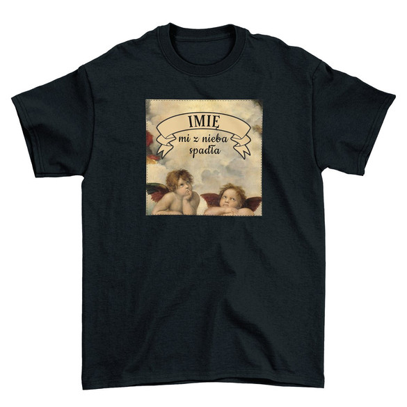 Koszulka z naszywką na Walentynki TWÓJ NAPIS