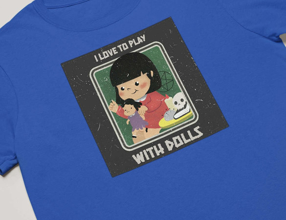Koszulka z naszywką I love to play...