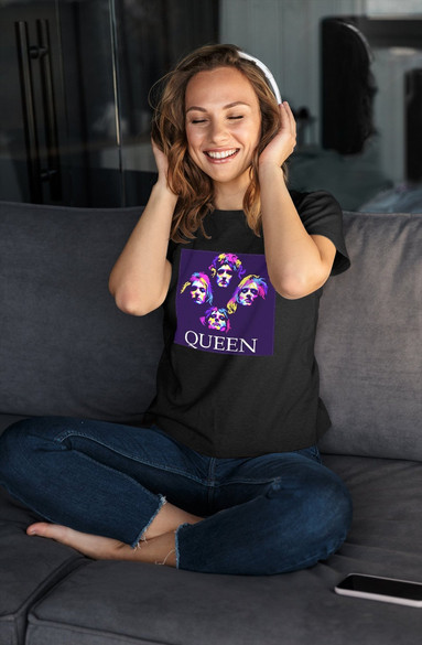 Bluzka damska z naszywką Queen Bohemian R.Violet