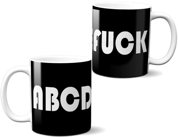 Kubek ABCDFUCK na Prezent +imię