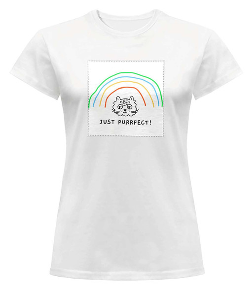 Bluzka damska z naszywką Just purrfect!