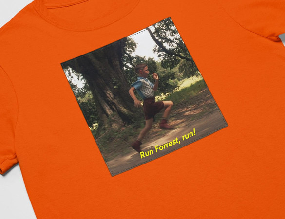 Koszulka z naszywką Forrest Gump RUN