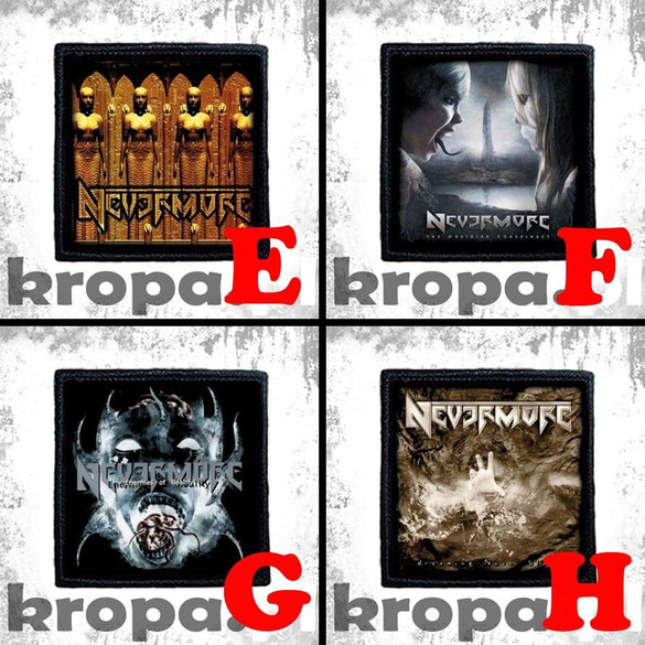 Naszywka NEVERMORE 8 X 8 cm Dużo Wzorów!