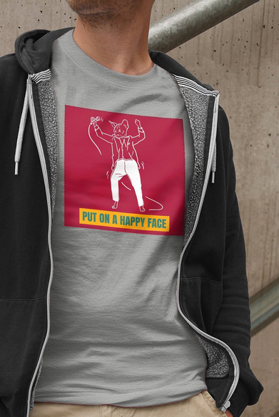 Koszulka z naszywką Put on a happy face