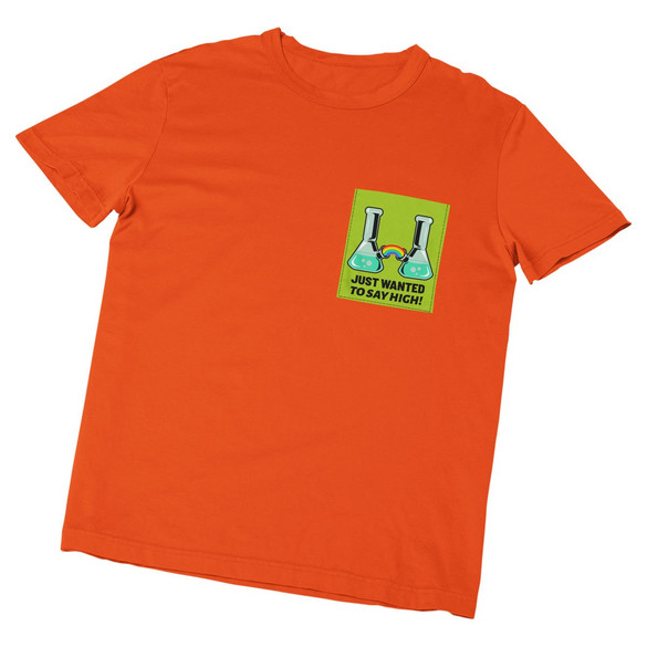 Koszulka z kieszonką JUST WANTED TO SAY HIGH