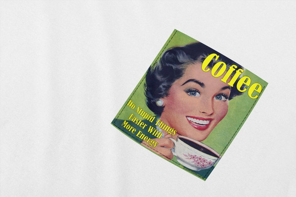 Koszulka z kieszonką COFFEE