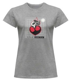 Bluzka damska z naszywką Burning heart