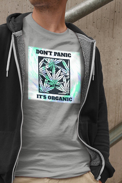 Koszulka z naszywką  Don't panic