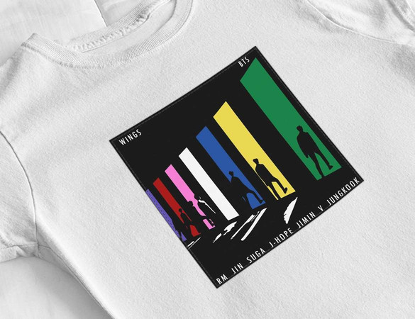 Bluzka damska z naszywką BTS Wings