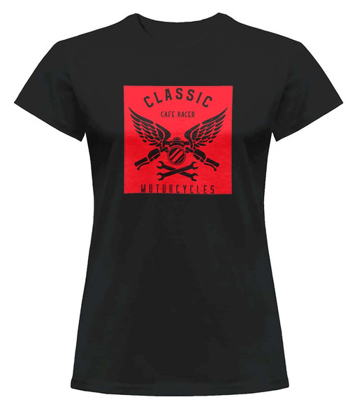 Bluzka damska z naszywką Cafe racer