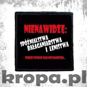Naszywka NIENAWIDZĘ: