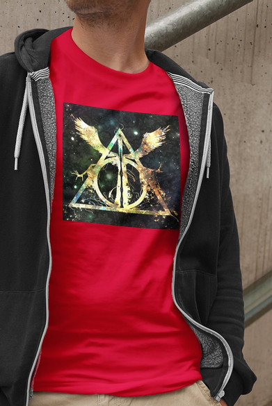 Koszulka z naszywką Harry Potter insygnia