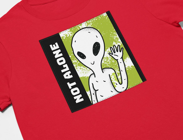 Koszulka z naszywką Not alone