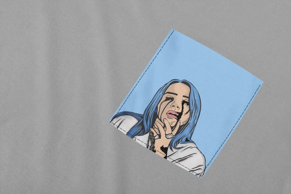 Koszulka z kieszonką BILLIE EILISH 01