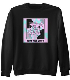 Bluza z naszywką Free the weed