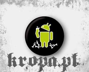 Przypinka ANDROID EATS APPLE 02