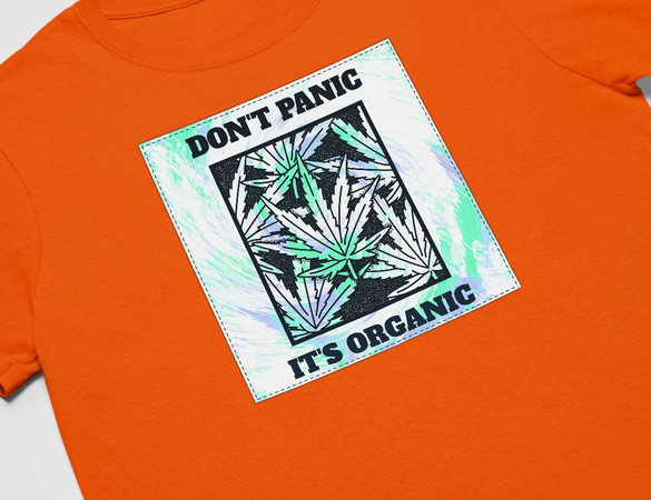 Koszulka z naszywką  Don't panic