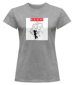 Bluzka damska z naszywką RAWR !