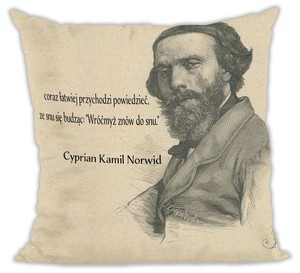 Poduszka Cyprian Kamil Norwid coraz łatwiej   ..