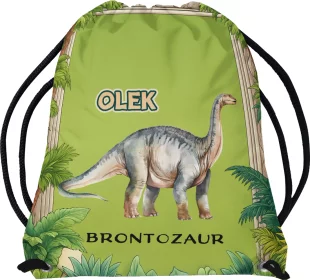 Worek Dinozaury Brontozaur z imieniem na zamówienie