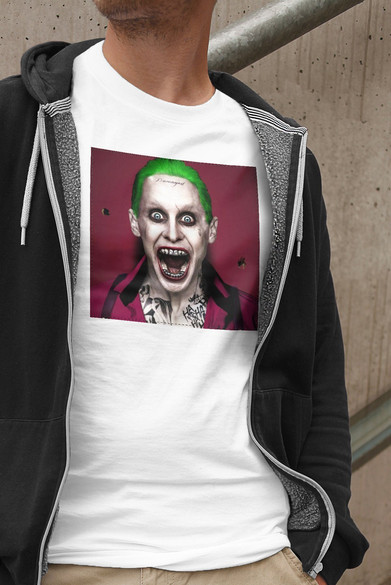 Koszulka z naszywką Joker Jared Leto Scream