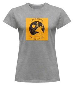 Bluzka damska z naszywką Life is better...