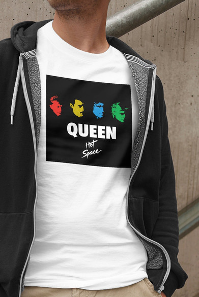 Koszulka z naszywką Queen Hot Space 02