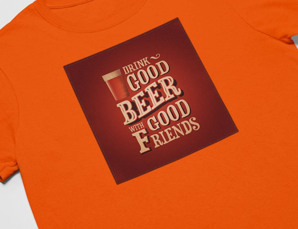 Koszulka z naszywką Drink Good Beer...