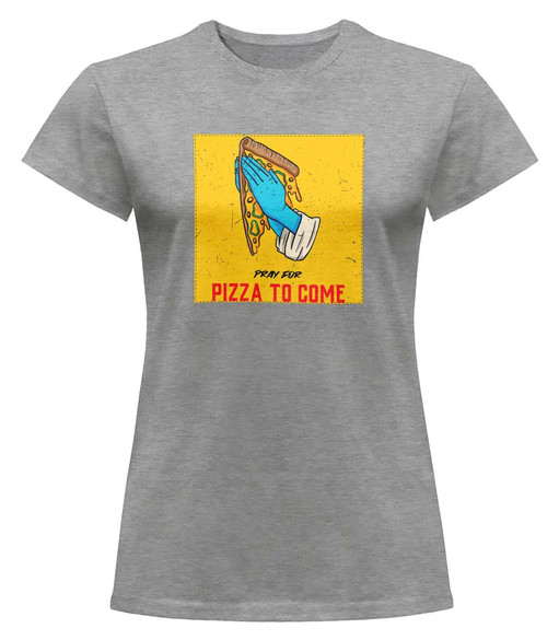 Bluzka damska z naszywką Pray for pizza