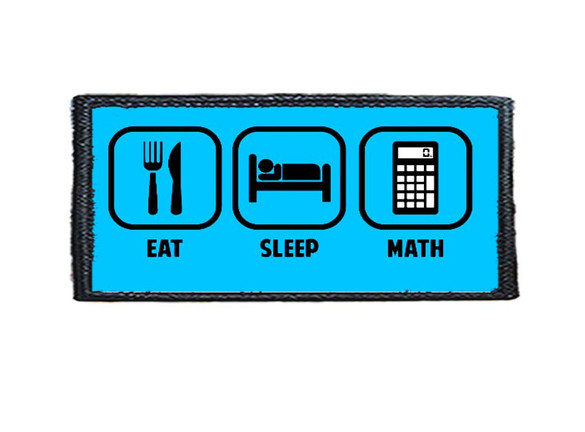 Naszywka EAT SLEEP MATH
