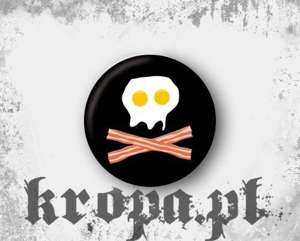 Przypinka EGGS&BACON SKULL 02