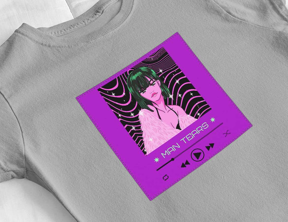 Bluzka damska z naszywką Man tears