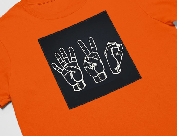 Koszulka z naszywką 420 HANDS