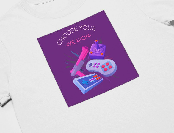 Koszulka z naszywką CHOOSE YOUR WEAPON