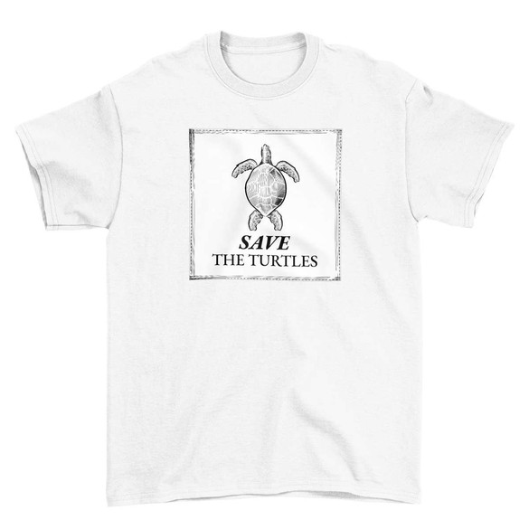 Koszulka z naszywką Save The Turtles